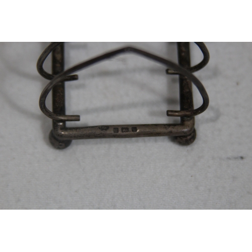 1064 - SILVER TOAST RACK - 43G - BIRMINGHAM 1901