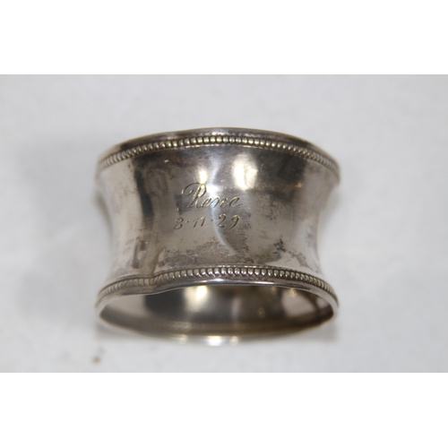 1066 - 2 X SILVER NAPKIN RINGS - 10G - BIRMINGHAM 1919 - ROBERT PRINGLE AND 21G - BIRMINGHAM 1965 - LANSON ... 