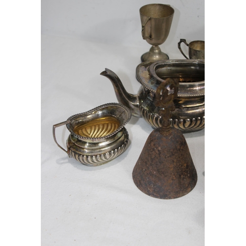 545 - BOX OF PLATED WARE