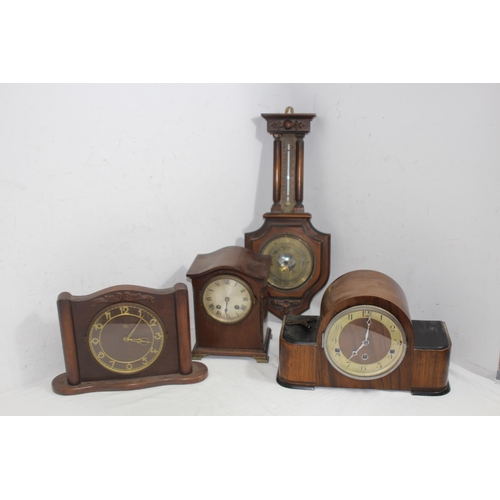 546 - QUANTITY OF CLOCKS x3 AND BAROMETER
