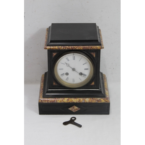 556 - SLATE CLOCK 
20 X 22 X 15CM