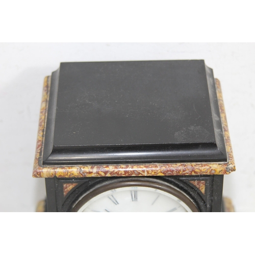 556 - SLATE CLOCK 
20 X 22 X 15CM