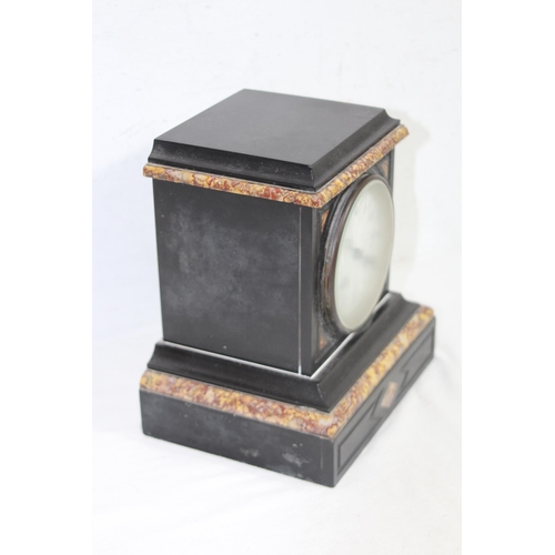 556 - SLATE CLOCK 
20 X 22 X 15CM