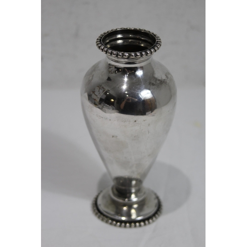 1080 - CONTINENTAL SILVER VASE WITH UNIDENTIFIED MARKS TO BOTTOM - 253G