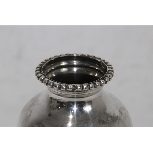 1080 - CONTINENTAL SILVER VASE WITH UNIDENTIFIED MARKS TO BOTTOM - 253G