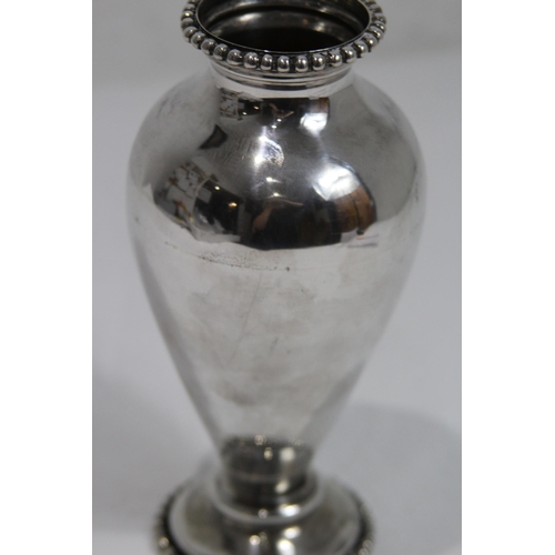 1080 - CONTINENTAL SILVER VASE WITH UNIDENTIFIED MARKS TO BOTTOM - 253G