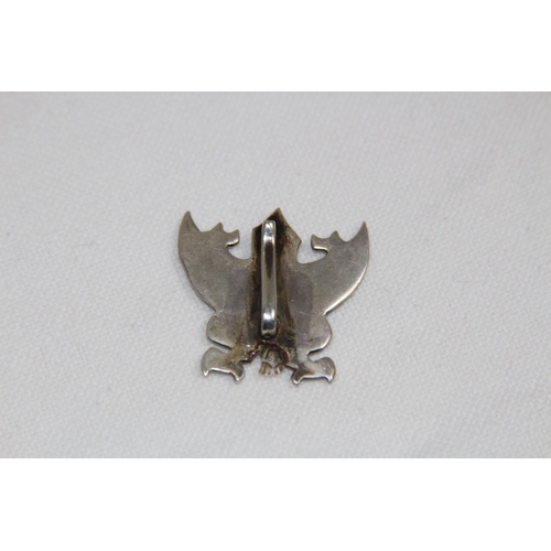 1082 - TWO SILVER NAME PLACE HOLDERS - 120G - ONE A/F