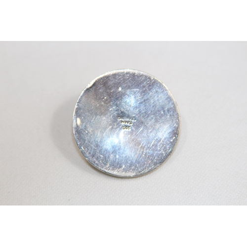 1082 - TWO SILVER NAME PLACE HOLDERS - 120G - ONE A/F