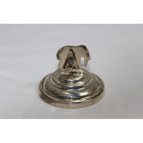 1082 - TWO SILVER NAME PLACE HOLDERS - 120G - ONE A/F