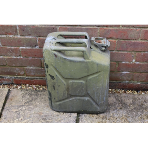 557 - 4 X PETROL CANS INCLUDING MILITARY