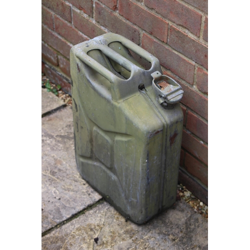 557 - 4 X PETROL CANS INCLUDING MILITARY