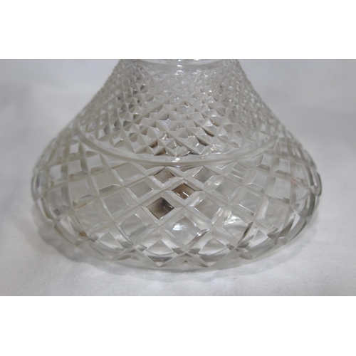 1071 - PAIR OF SILVER COLLARED DECANTERS