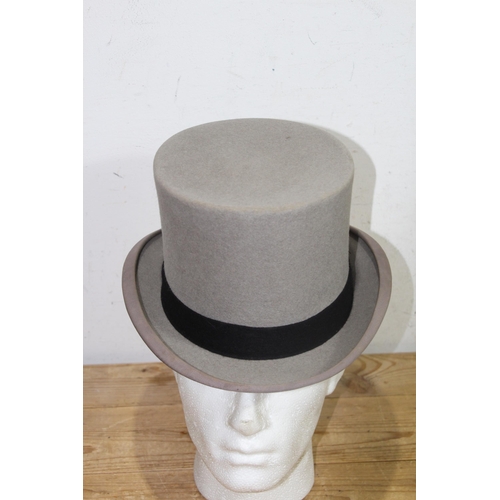 564 - 2 X TOP HATS AND BOWLER HAT