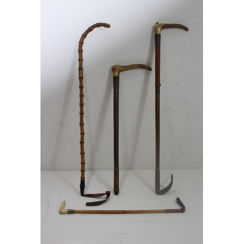 567 - QUANTITY OF VINTAGE RIDING CROPS ETC
