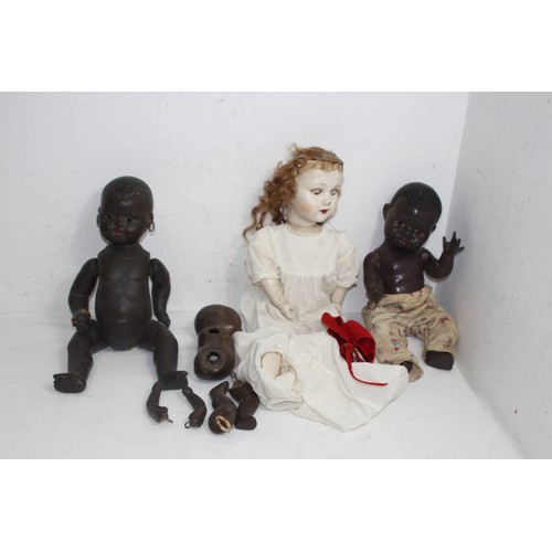 597 - 4 X VINTAGE DOLLS