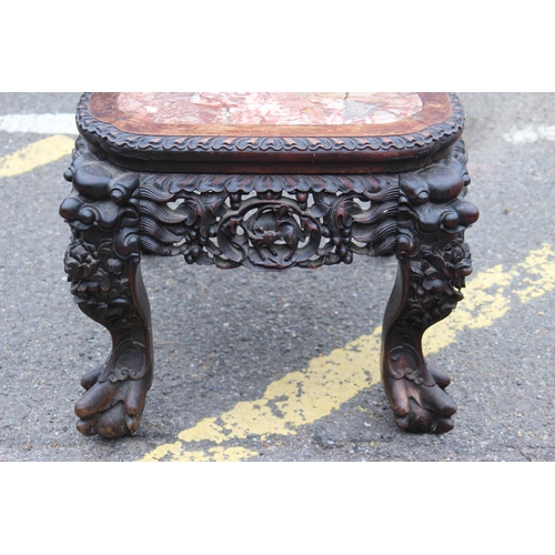 22 - ANTIQUE CANTONESE 19TH CENTURY QUIG PERIOD HARDWOOD CARVED CHINESE CHAIR
50 x 105cm