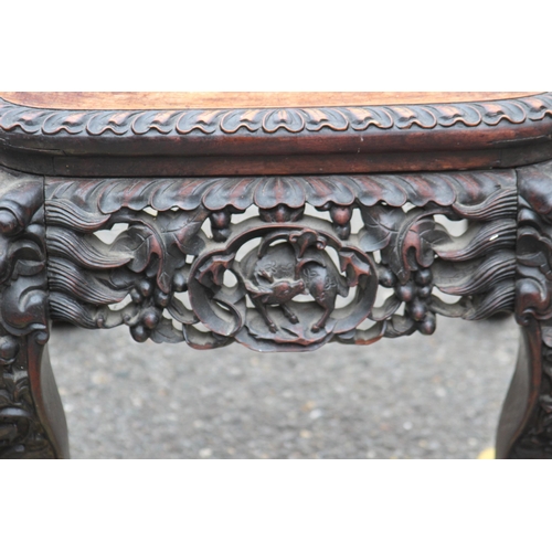 22 - ANTIQUE CANTONESE 19TH CENTURY QUIG PERIOD HARDWOOD CARVED CHINESE CHAIR
50 x 105cm