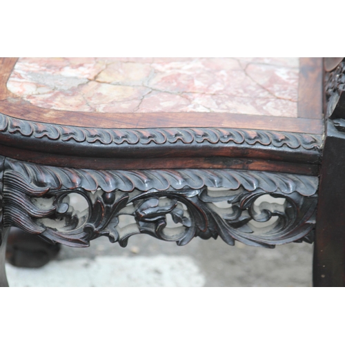 22 - ANTIQUE CANTONESE 19TH CENTURY QUIG PERIOD HARDWOOD CARVED CHINESE CHAIR
50 x 105cm