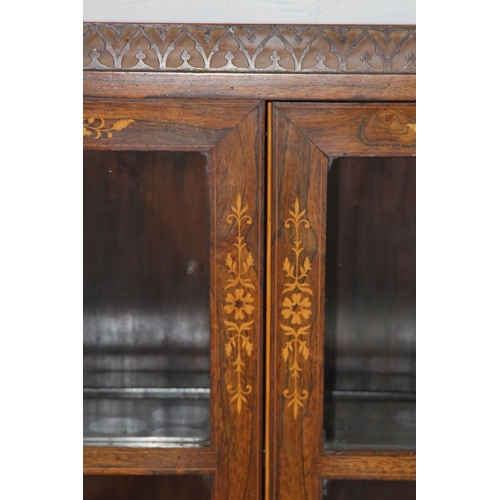 27 - VINTAGE INLAID DISPLAY CABINET
120 X 106 X 32CM