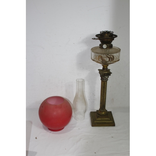 215 - ANTIQUE HINKS OIL LAMP
78CM