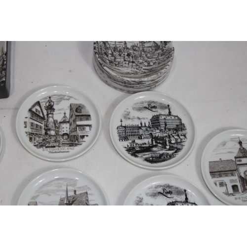 288 - QUANTITY OF VINTAGE GERMAN COASTERS AND ASHTRAYS
10CM