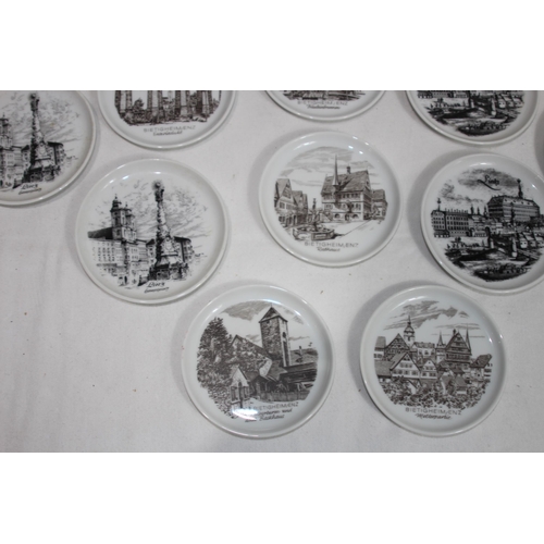 288 - QUANTITY OF VINTAGE GERMAN COASTERS AND ASHTRAYS
10CM