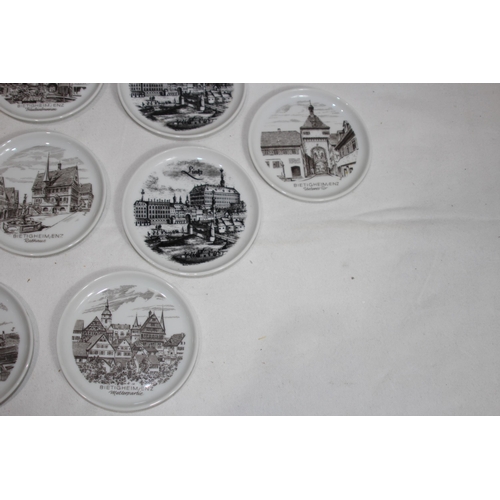 288 - QUANTITY OF VINTAGE GERMAN COASTERS AND ASHTRAYS
10CM