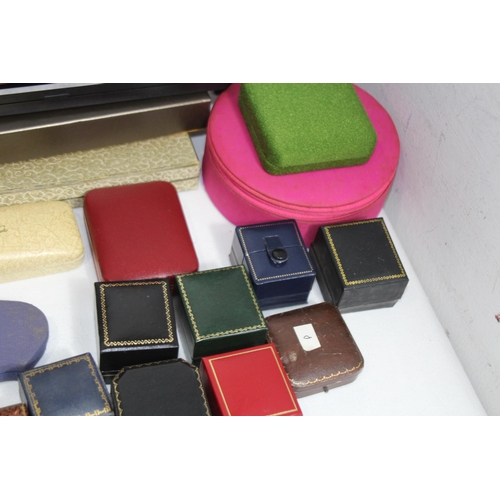 391 - LARGE QUANTITY OF EMPTY JEWELLERY BOXES