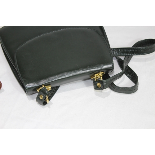 411 - LONGCHAMP LEATHER HANDBAG AND 2 BALLY HANDBAGS