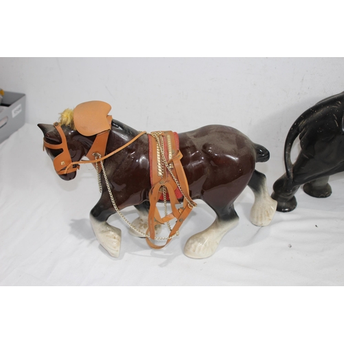 294 - QUANTITY OF VINTAGE ELEPHANTS AND HORSE FIGURES
40 x 30cm