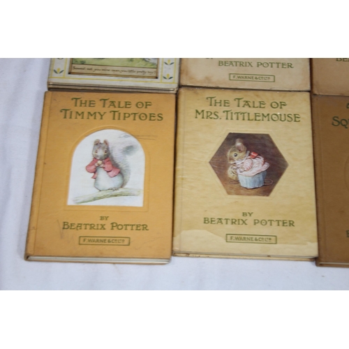 395 - BEATRICE POTTER PETER RABBIT BOOK SHELF AND CONTENTS
28 X 28 X 13CM