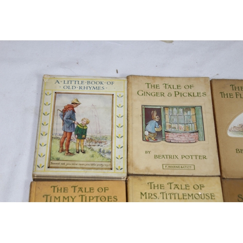 395 - BEATRICE POTTER PETER RABBIT BOOK SHELF AND CONTENTS
28 X 28 X 13CM