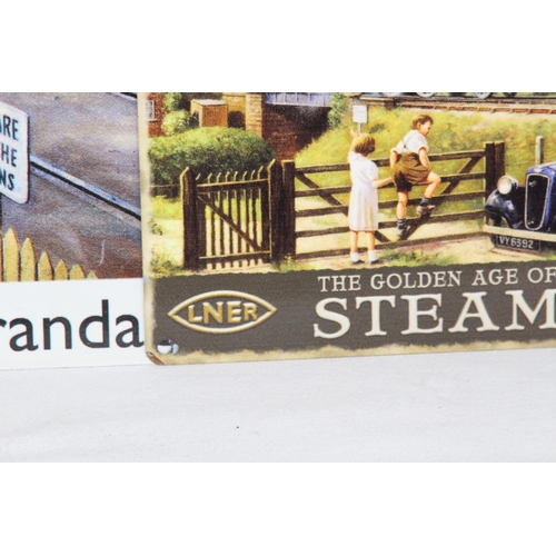 399 - 2 X MODERN METAL STEAM ENGINE SIGNS
40 X 30CM