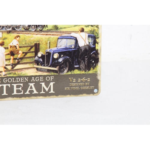 399 - 2 X MODERN METAL STEAM ENGINE SIGNS
40 X 30CM