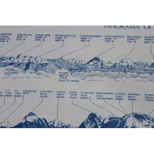 166 - 4x FACTUAL MOUNTAIN RANGE PICTURES 
101 X 33CM