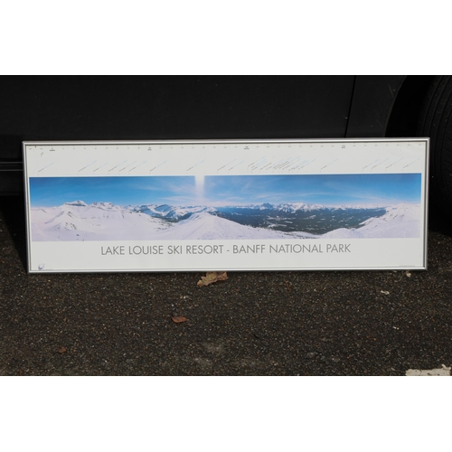 166 - 4x FACTUAL MOUNTAIN RANGE PICTURES 
101 X 33CM