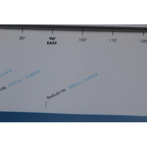 166 - 4x FACTUAL MOUNTAIN RANGE PICTURES 
101 X 33CM