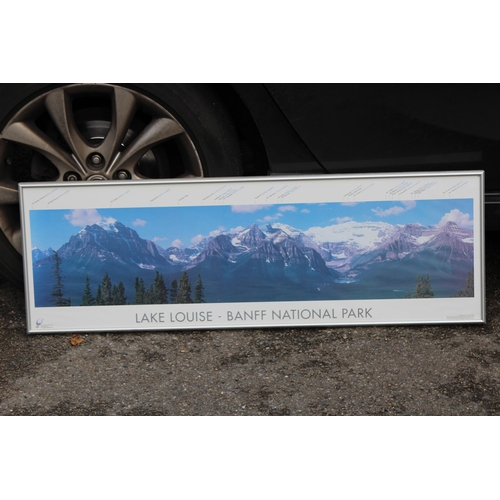 166 - 4x FACTUAL MOUNTAIN RANGE PICTURES 
101 X 33CM