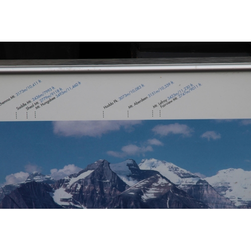 166 - 4x FACTUAL MOUNTAIN RANGE PICTURES 
101 X 33CM