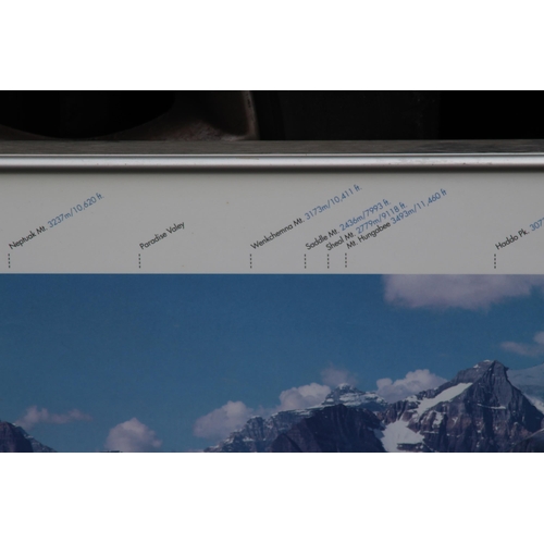 166 - 4x FACTUAL MOUNTAIN RANGE PICTURES 
101 X 33CM