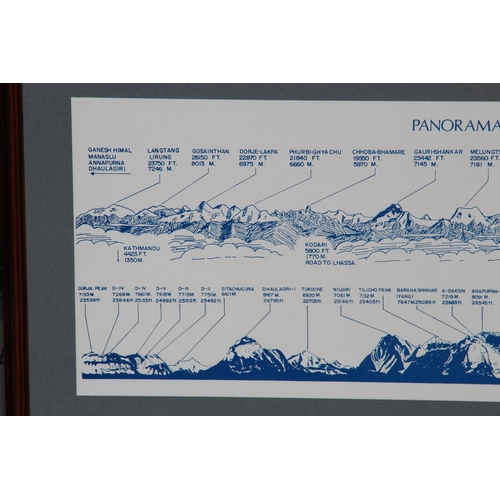 166 - 4x FACTUAL MOUNTAIN RANGE PICTURES 
101 X 33CM