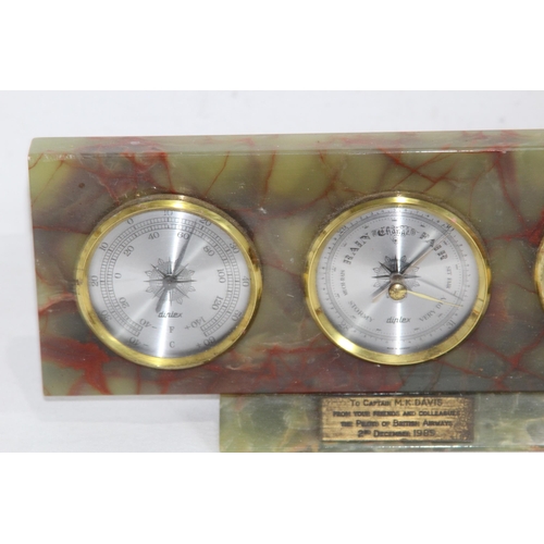 422 - QUANTITY OF CLOCKS AND BAROMETER x4
22 X 12 X 27CM