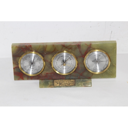 422 - QUANTITY OF CLOCKS AND BAROMETER x4
22 X 12 X 27CM