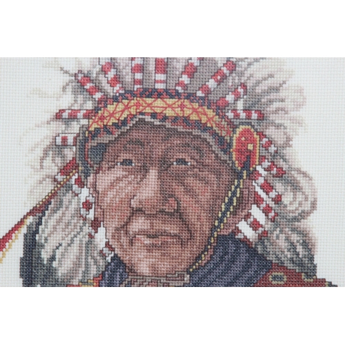 425 - 3 X AMERICAN INDIAN TAPESTRY
52 X 42CM