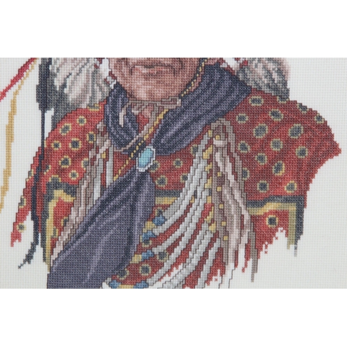 425 - 3 X AMERICAN INDIAN TAPESTRY
52 X 42CM