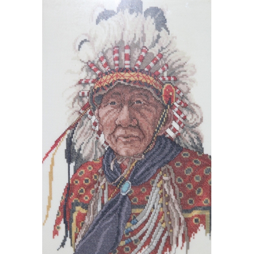 425 - 3 X AMERICAN INDIAN TAPESTRY
52 X 42CM