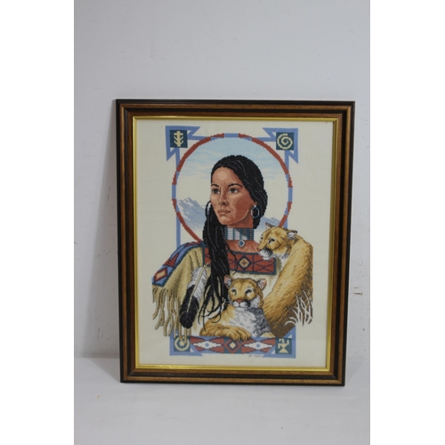 425 - 3 X AMERICAN INDIAN TAPESTRY
52 X 42CM