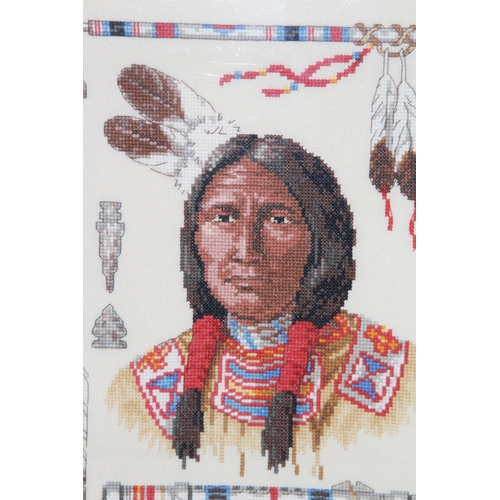 425 - 3 X AMERICAN INDIAN TAPESTRY
52 X 42CM