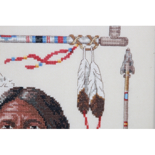 425 - 3 X AMERICAN INDIAN TAPESTRY
52 X 42CM