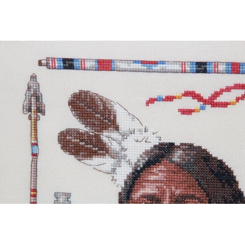 425 - 3 X AMERICAN INDIAN TAPESTRY
52 X 42CM